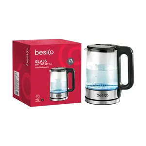 Bình đun siêu tốc thủy tinh Besico, 1.7 lít